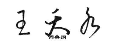 駱恆光王夭水草書個性簽名怎么寫