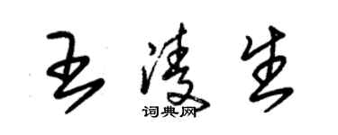 朱錫榮王凌生草書個性簽名怎么寫