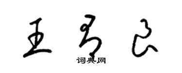 梁錦英王有良草書個性簽名怎么寫