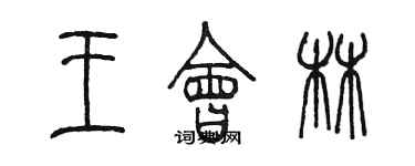 陳墨王會林篆書個性簽名怎么寫