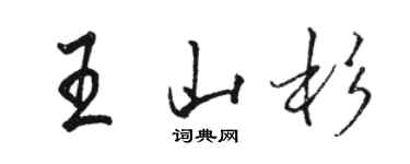 駱恆光王山杉行書個性簽名怎么寫