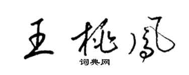 梁錦英王桃鳳草書個性簽名怎么寫