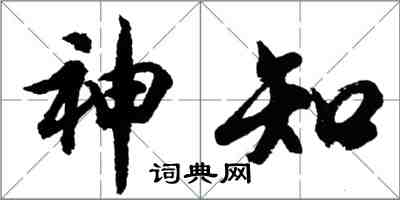 胡問遂神知行書怎么寫