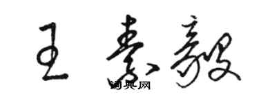 駱恆光王素毅草書個性簽名怎么寫