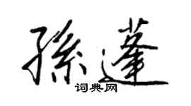 王正良孫蓬行書個性簽名怎么寫