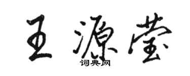 駱恆光王源瑩行書個性簽名怎么寫