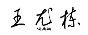 梁錦英王尤棟草書個性簽名怎么寫