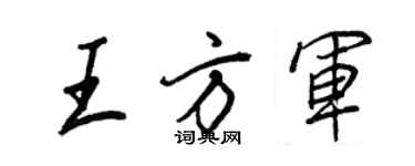 王正良王方軍行書個性簽名怎么寫