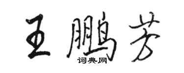 駱恆光王鵬芳行書個性簽名怎么寫