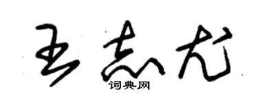 朱錫榮王志尤草書個性簽名怎么寫