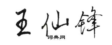 駱恆光王仙鋒行書個性簽名怎么寫