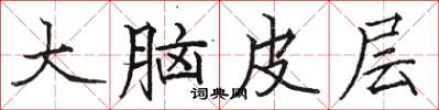 駱恆光大腦皮層楷書怎么寫
