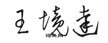 駱恆光王境達草書個性簽名怎么寫