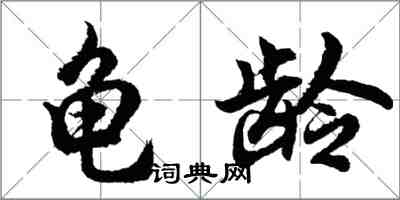 胡問遂龜齡行書怎么寫