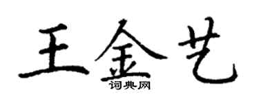 丁謙王金藝楷書個性簽名怎么寫