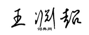梁錦英王淵超草書個性簽名怎么寫