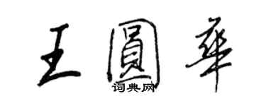 王正良王圓華行書個性簽名怎么寫