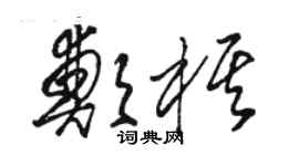 駱恆光鄭棋草書個性簽名怎么寫