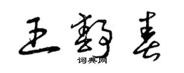 曾慶福王靜春草書個性簽名怎么寫