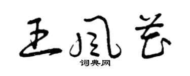 曾慶福王風花草書個性簽名怎么寫