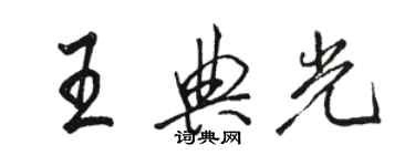 駱恆光王典光行書個性簽名怎么寫