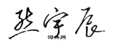 駱恆光熊宇辰草書個性簽名怎么寫