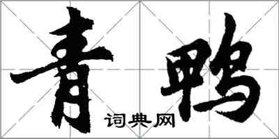 胡問遂青鴨行書怎么寫