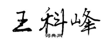 曾慶福王科峰行書個性簽名怎么寫
