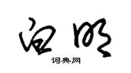 朱錫榮白明草書個性簽名怎么寫