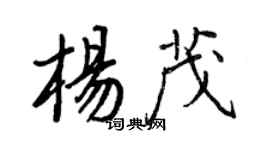 王正良楊茂行書個性簽名怎么寫