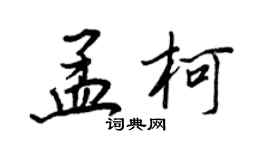 王正良孟柯行書個性簽名怎么寫