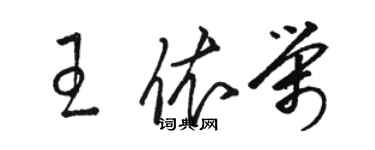 駱恆光王依榮草書個性簽名怎么寫