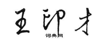 駱恆光王印才行書個性簽名怎么寫