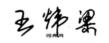 朱錫榮王煒梁草書個性簽名怎么寫