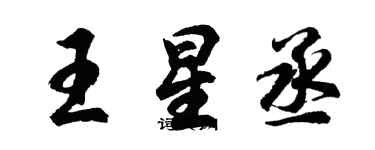 胡問遂王星丞行書個性簽名怎么寫