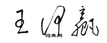 駱恆光王何贏草書個性簽名怎么寫