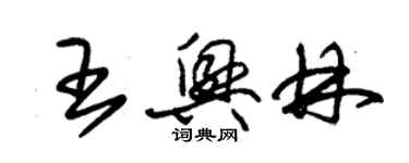 朱錫榮王興林草書個性簽名怎么寫