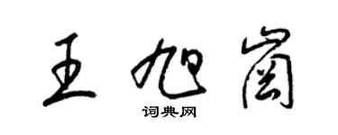 梁錦英王旭崗草書個性簽名怎么寫