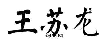 翁闓運王蘇龍楷書個性簽名怎么寫