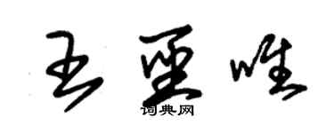 朱錫榮王聖唯草書個性簽名怎么寫