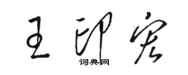 駱恆光王印宏草書個性簽名怎么寫
