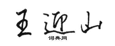 駱恆光王迎山行書個性簽名怎么寫