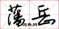 朱錫榮藩岳草書怎么寫