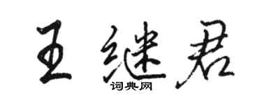 駱恆光王繼君行書個性簽名怎么寫