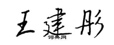 王正良王建彤行書個性簽名怎么寫