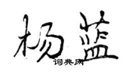 曾慶福楊藍行書個性簽名怎么寫