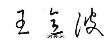 駱恆光王意波草書個性簽名怎么寫