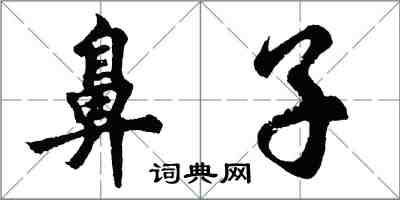 胡問遂鼻子行書怎么寫