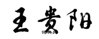 胡問遂王貴陽行書個性簽名怎么寫