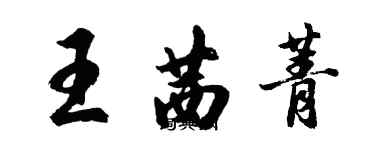 胡問遂王茜菁行書個性簽名怎么寫